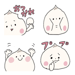 [LINE絵文字] 肉まんちゃんのほんわか絵文字の画像