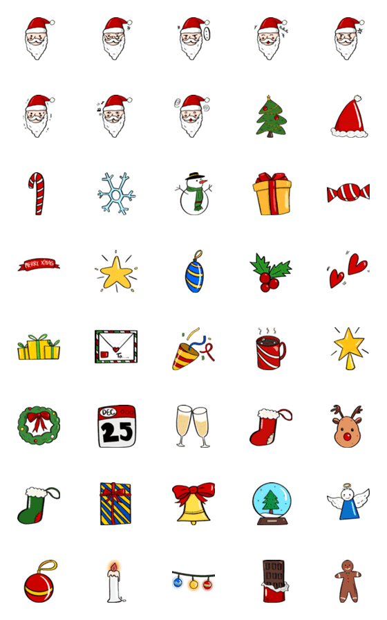 [LINE絵文字]Christmas emoji ver.1の画像一覧