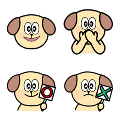 [LINE絵文字] つくね（犬）スタンプの画像