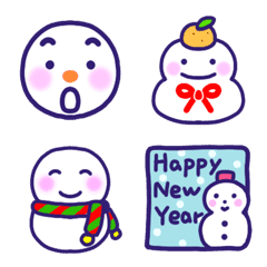 [LINE絵文字] ゆきだるま＊日常＊年末年始＊SNOWMAN1の画像