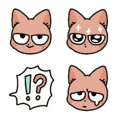 [LINE絵文字] つかいやすい！目つき悪ねこの画像