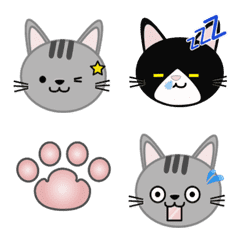 [LINE絵文字] ねこの絵文字その1キジトラとはちわれの画像