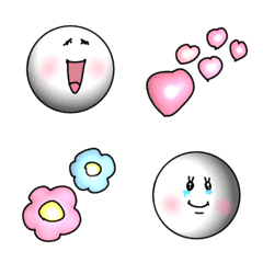 ◎シンプルに〜立体的な白いやつの絵文字メイン画像