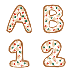 [LINE絵文字] Gingerbread christmas alphabetの画像