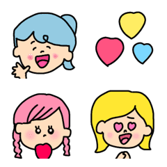[LINE絵文字] ＊＊ lucky ガールズ ＊＊の画像