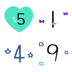 [LINE絵文字] いろいろ数字の画像