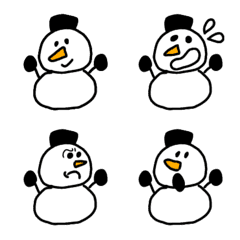 [LINE絵文字] mekabuの雪だるま2の画像