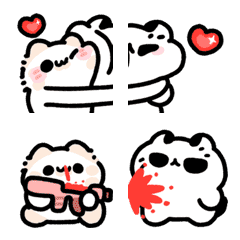 [LINE絵文字] Akunya and Maonya's love moveの画像