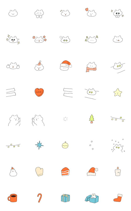 [LINE絵文字]haloochichi`s Merry Christmas emojiの画像一覧