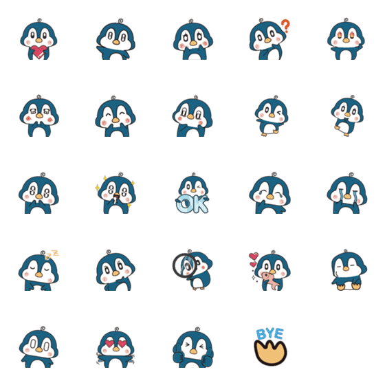 [LINE絵文字]Shy Penguinの画像一覧
