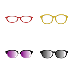 [LINE絵文字] 眼鏡とサングラスの絵文字 【修正版】の画像