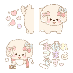 LINEを可愛くしちゃう♡繋げてトイプードルの絵文字メイン画像