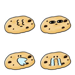 [LINE絵文字] シンプル チョコチップクッキー 日常会話の画像