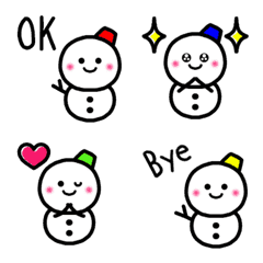 [LINE絵文字] 動く！毎日使える♥ゆきだるまの画像