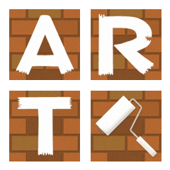 つながる ペイント アルファベットの絵文字メイン画像