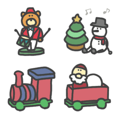 [LINE絵文字] カタコト動く★Xmasのオーナメント★の画像