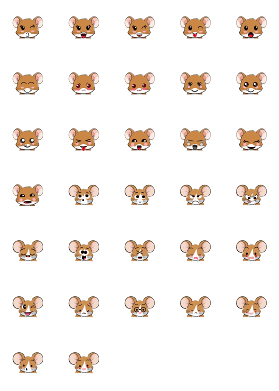 [LINE絵文字]モルモットベビーの生活 (えもじ Part2)の画像一覧