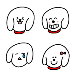 [LINE絵文字] 犬の絵文字 喜怒哀楽の画像