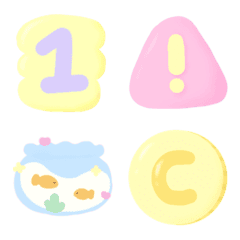 [LINE絵文字] number and icon cute cuteの画像