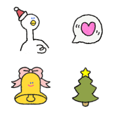 [LINE絵文字] シャイ  かわいい クリスマス 絵文字の画像