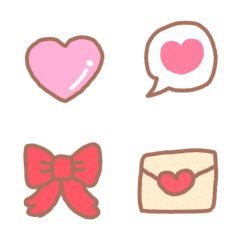 [LINE絵文字] シンプル絵文字❤の画像