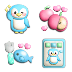 かわいい♡ぷっくり絵文字12(ペンギン)の絵文字メイン画像