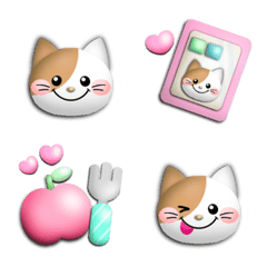 [LINE絵文字] 動く！！かわいい♡ぷっくり絵文字6(ねこ)の画像