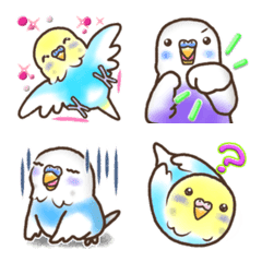 [LINE絵文字] インコでちゅ❤️セキセイ①絵文字の画像