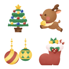 [LINE絵文字] クリスマス・かわいい！フチなし絵文字の画像