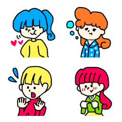 [LINE絵文字] 女の子たちの日常3の画像