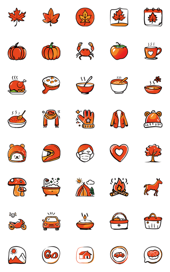 [LINE絵文字]orange autumnの画像一覧