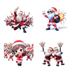 [LINE絵文字] サンタさん ダンスチャレンジ！！ K-POP xmasの画像