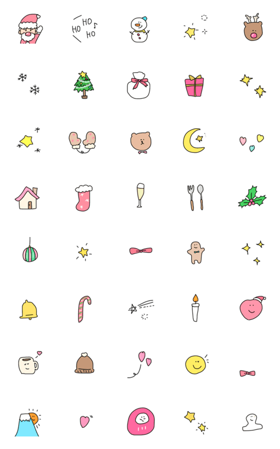 [LINE絵文字]＊＊ 冬のcute 絵文字 ＊＊の画像一覧