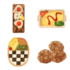 お弁当とおかずの絵文字の絵文字メイン画像