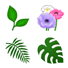 [LINE絵文字] 植物の絵文字（花、樹木、草）修正版の画像
