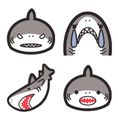 [LINE絵文字] サメの顔絵文字の画像