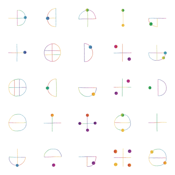 [LINE絵文字]むかし、日本に存在した文字 あ～のの画像一覧