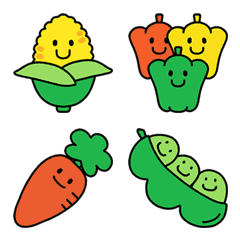 [LINE絵文字] 瞬きする！あのファニーフェイス【野菜】の画像
