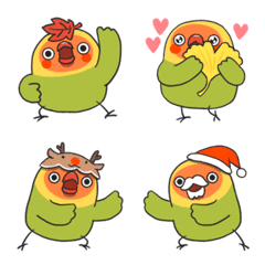 [LINE絵文字] Peony parrot emoji : Fall ＆ Winterの画像