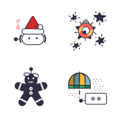 [LINE絵文字] AI robot 02 Winter Christmasの画像