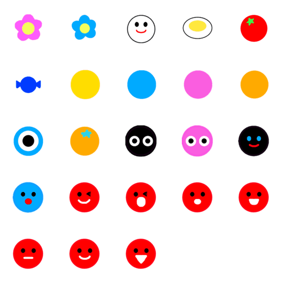 [LINE絵文字]MARUMARUEMOJI1の画像一覧