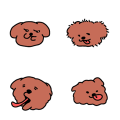 [LINE絵文字] ふわふわトイプーわんわんちゃんの画像