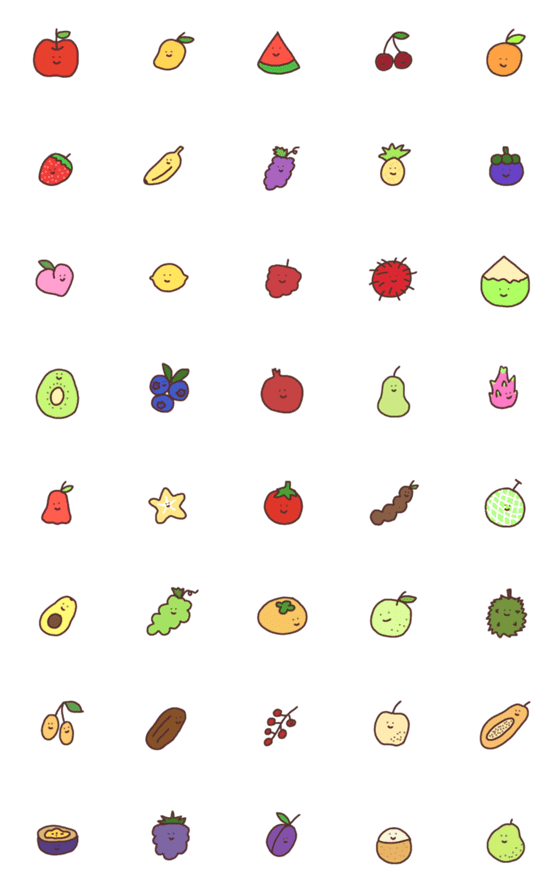 [LINE絵文字]I am a cute fruitの画像一覧