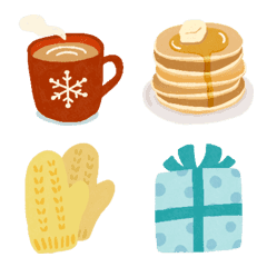 [LINE絵文字] Warm Winter Everyday Emojiの画像