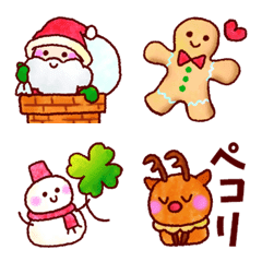 [LINE絵文字] 普段使いも！キュートなクリスマス絵文字の画像