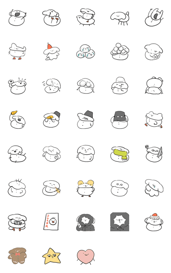 [LINE絵文字]GOJI Snowman Illustrated Bookの画像一覧