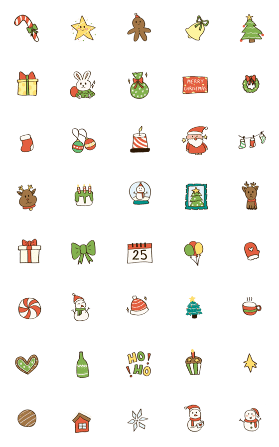 [LINE絵文字]Ho Ho！ Merry Christmasの画像一覧