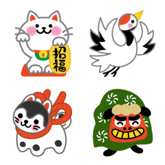 [LINE絵文字] お正月のかわいい絵文字（毎年使える）の画像