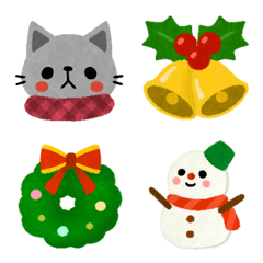 [LINE絵文字] クリスマスと冬の絵文字セットの画像