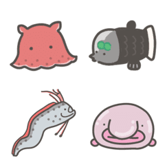 [LINE絵文字] とりったの深海の生き物絵文字の画像